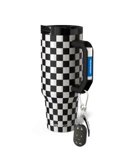 Thicc Buddy 40oz | Black & White Checkered